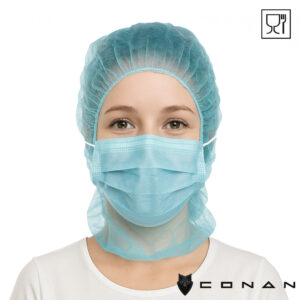 Conan 10-010 non-woven hoofdkappen met mondmasker food grade
