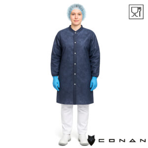 Conan 10-042 food grade PP bezoekersjassen met drukknoop