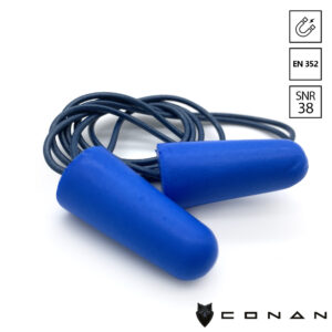 Conan 10-057 oordoppen metaal detecteerbaar met koord 38 dB