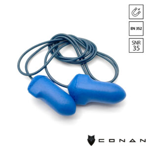 Conan 10-059 oordoppen T-vorm geel/roze met koord 35 dB