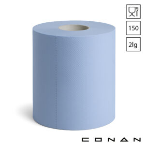 Conan 10-137 poetspapier midi 2-laags rol 150 m blauw