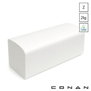 Conan 10-143 handdoekpapier z-vouw 2-Laags wit 21x24 cm