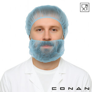 Conan 10-015 baardmaskers met oorelastieken n-w Polypropeen