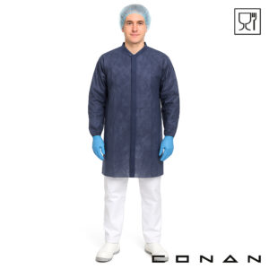 Conan 10-043 food grade bezoekersjassen PP non-woven klittenband