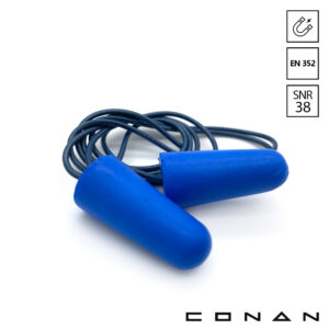 Conan 10-057 oordoppen metaal detecteerbaar met koord 38 dB