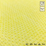 Een close-up van de Conan Color Wipe gele poetsdoek