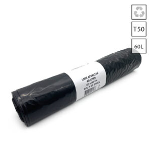 Afvalzakken 60 liter 60x80 cm LDPE T50 grijs