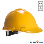 Portwest PS57 Expert Base gele veiligheidshelm met verstelbare hoofdband