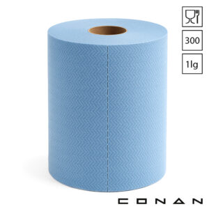 Conan 10-136 poetspapier midi 1-laags rol 300 m blauw