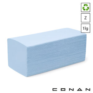 Conan 10-142 handdoekpapier z-vouw 1-laags gerecycled blauw