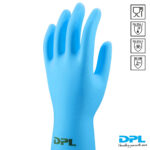 Linker DPL Nova handschoenen afgebeeld met normeringen ernaast.