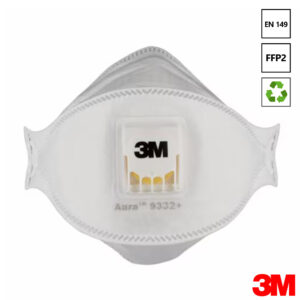 3M Aura 9332+ gevouwen stofmaskers FFP3 NR D met uitademventiel