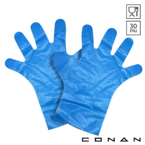 Conan 10-023 handschoen food grade geruwd LDPE 30 mu