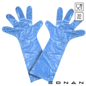 Conan 10-023 handschoen food grade geruwd LDPE 30 mu