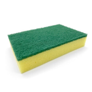 Schuurspons vlak 140x70x42 mm geel/groen