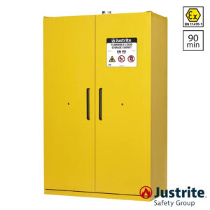 Justrite JCB22609YL EN gecertificeerde veiligheidsopslagkasten