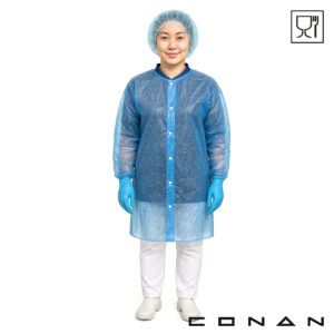 Bezoekersjas met drukknoopsluiting LDPE Conan 10-044