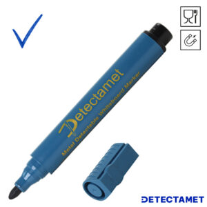 Detectamet detecteerbare whiteboard markers met dop en ronde punt