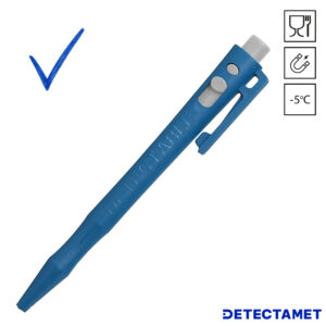 Detectamet blauwe detecteerbare HD pen met clip gel inkt