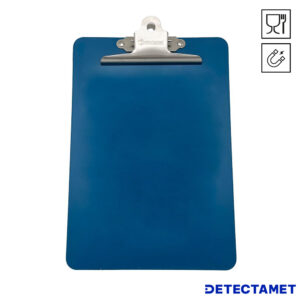 Detectamet blauw detecteerbare PP klembord A4 met RVS clip