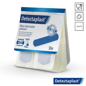 Detectaplast Super Stretch 8241PD.5 pleister detecteerbaar 25x72 mm blauw