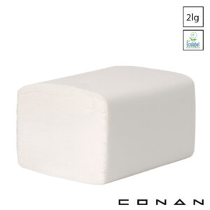 Conan 10-710 toiletpapier Bullkpack 2-Laags cellulose 250 vel wit