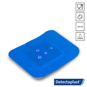 Detectaplast Waterproof 8565 pleister PU detecteerbaar 38x38 mm blauw