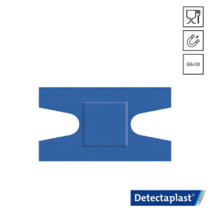 Detectaplast Super Stretch 8246 Pleister Kneukel detecteerbaar 68x38 mm blauw
