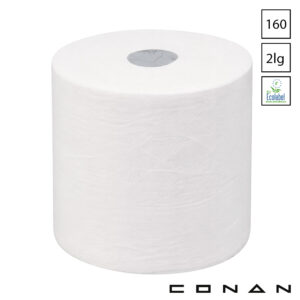 Industrieel poetspapier 2-laags rol 160 m Conan 10-138 wit
