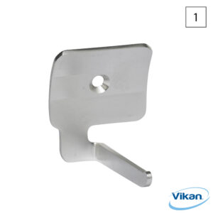 Vikan 0616 RVS wall bracket 48 mm met 1 ophanghaak