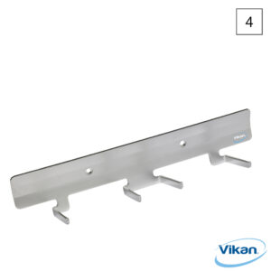 Vikan 0617 RVS wall bracket 305 mm met 4 ophanghaken