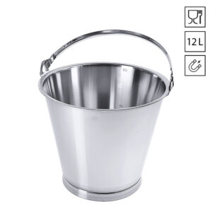 Roestvrijstalen emmers met versterkte bodem food grade detecteerbaar