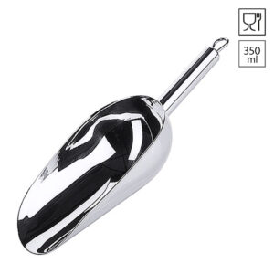 Handschep RVS gepolijst met ophangoog 18x10 cm