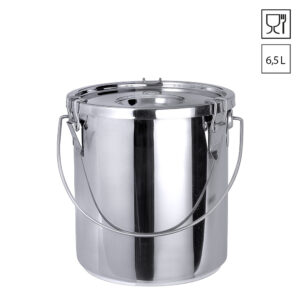 Transportemmers RVS 18/10 deksel met afdichting en ontluchtingsventiel