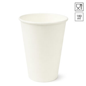 Kartonnen koffiebekers 180 ml diameter 72 mm 2500 stuks wit
