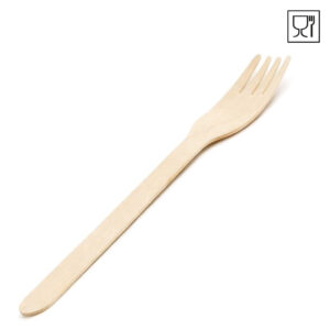Houten vorken 158 mm smart plasticvrij bestek 2500 stuks