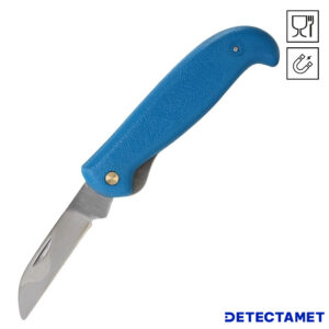 Detectamet detecteerbaar afsluitbaar mes met lamsvoetlemmet 55 mm