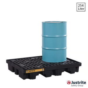 Justrite EcoPolyBlend 28672 opvangbak 254 liter voor 4 vaten zwart