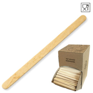 Roerstaafjes hout FSC 110 mm in dispenserdoos 10x2000 stuks