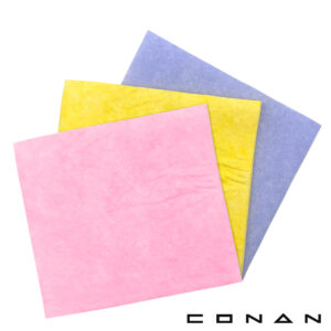 Standaard gele, blauwe en roze sopdoeken 38x34 cm Conan 10-140
