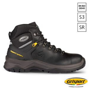 Grisport 773L werkschoen S3 hoog met veter zwart