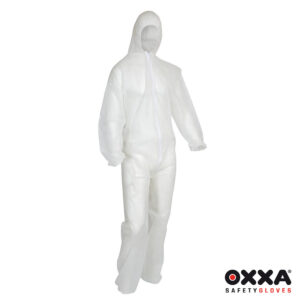 Oxxa 6110 wegwerpoveralls PP met rits en capuchon