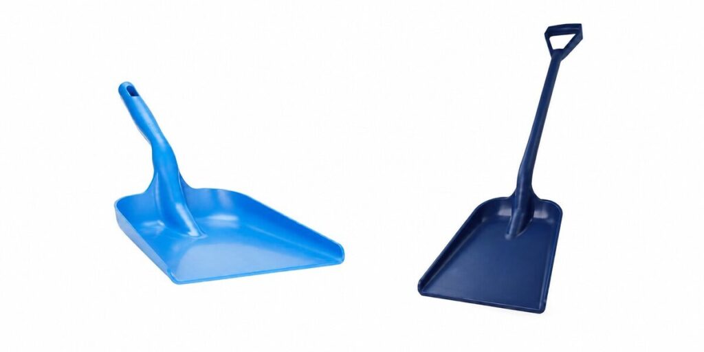Detecteerbare kunststof scheppen van Detectamet voor de voedingsmiddelenindustrie.