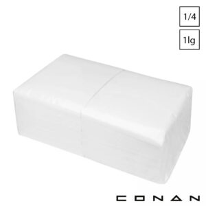 Servetten wit 1-laags cellulose 320x315 mm 1-4 vouw 9x500 vel