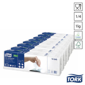 Tork Xpressnap 10840 servetten wit 1-laags 1-4 vouw 8x1125 vel