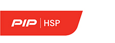 PIP HSP-logo op een witte achtergrond.