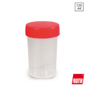 Roth YP061 monsterpot niet steriel PP rode schroefdeksel 120 ml
