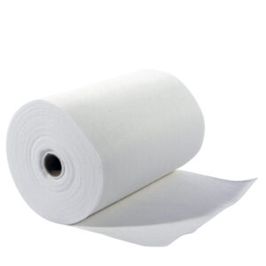 Stofwisdoeken met kleefmiddel 50 stuks op rol 62x22 cm wit