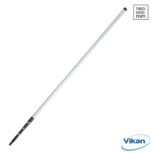 Vikan 2977 telescoopsteel glasvezel grijs 6000 mm