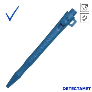 Detectamet HD blauwe detecteerbare pen met ophangoog normale inkt